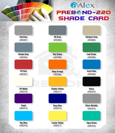 PREBOND-220 Shade Card